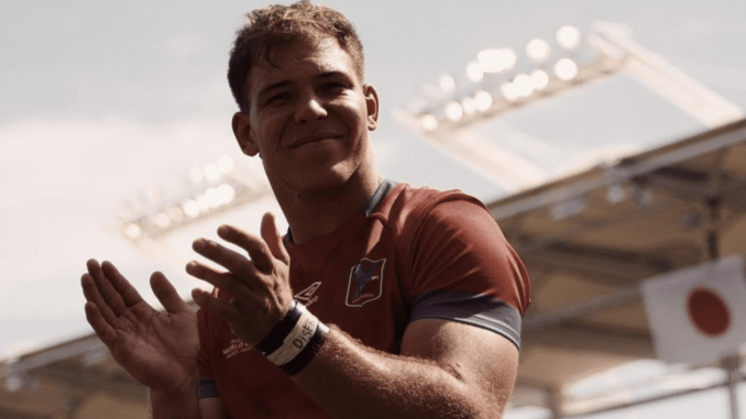 Domingo Saavedra en el Mundial de Rugby